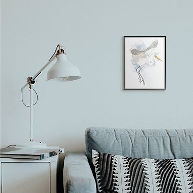 Stupell Home Decor White Stork Open Wings Framed Wall Art