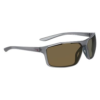 Men's Nike Windstorm 63mm Mirrored Wrap Sunglasses