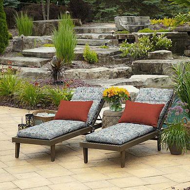 Arden Selections Phoebe Floral Outdoor Chaise Lounge Cushion