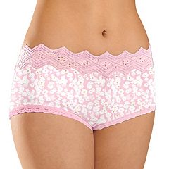 Womens Pink Boyshorts Panties - Underwear, Clothing