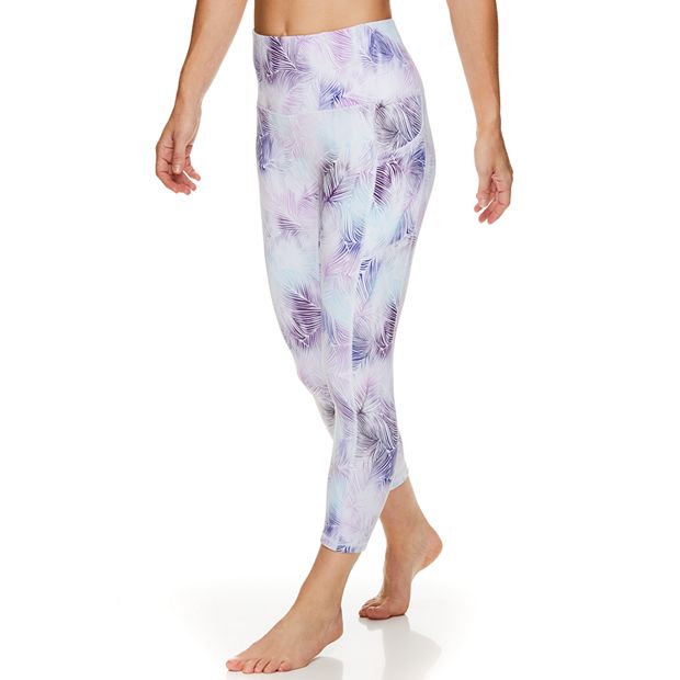 Gaiam Women's High Rise Pocket Yoga Capri Leggings- Starlight Blue- Large-  NEW