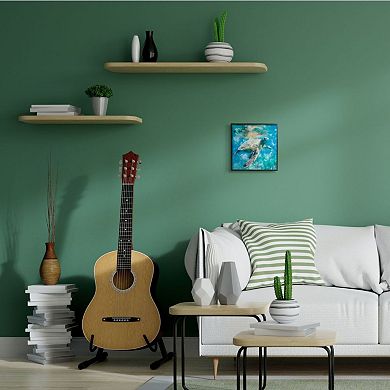 Stupell Home Decor Swimming Sea Turtle Framed Wall Art