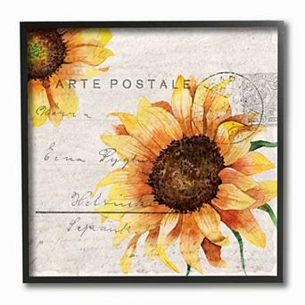 Stupell Home Decor Sunflower Mail Framed Wall Art