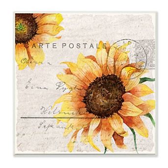 Stupell Home Decor Sunflower Mail Plaque Wall Art