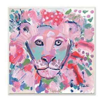 Stupell Home Decor Pastel Lion Plaque Wall Art