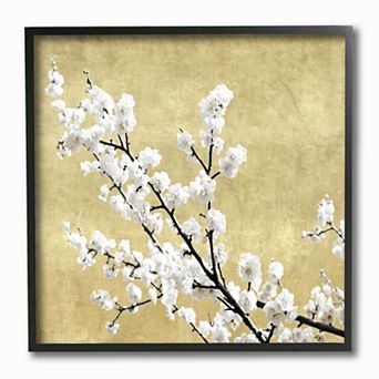 Stupell Home Decor White Cherry Blossom Framed Wall Art