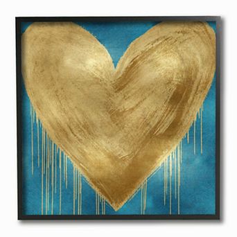 Stupell Home Decor Heart Drip Framed Wall Art