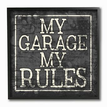 Stupell Home Decor My Garage My Rules Framed Wall Art