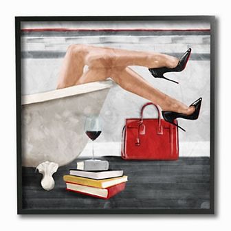 Stupell Home Decor Heels & Bath Framed Wall Art