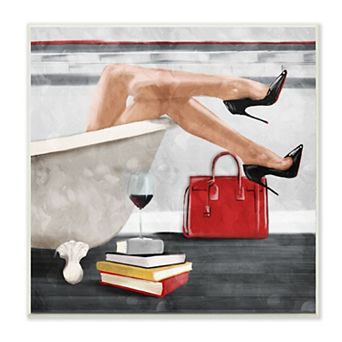 Stupell Home Decor Heels & Bath Plaque Wall Art