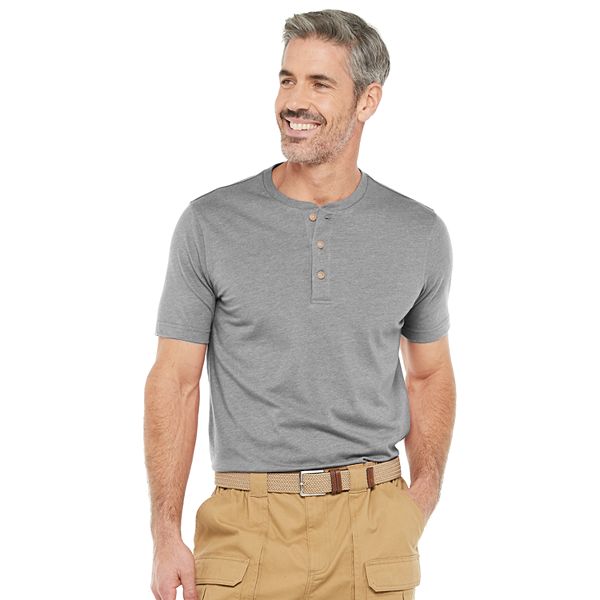 Men's Croft & Barrow® Classic-Fit Extra Soft Easy-Care Henley - Silver ...