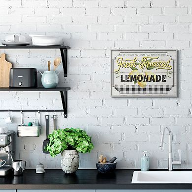 Stupell Home Decor Charming Rustic Fresh Squeezed Lemonade Sign Wall Art