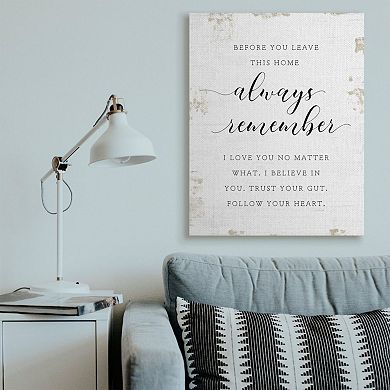 Stupell Home Decor Always Follow Your Heart Phrase Country Home Charm Wall Art