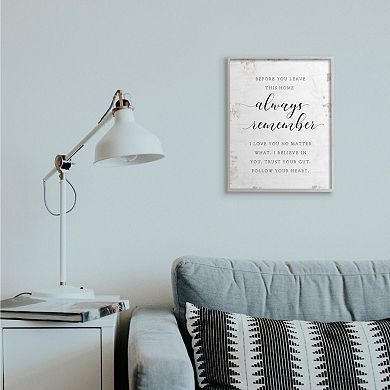 Stupell Home Decor Always Follow Your Heart Phrase Country Home Charm Wall Art