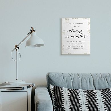 Stupell Home Decor Always Follow Your Heart Phrase Country Home Charm Wall Art