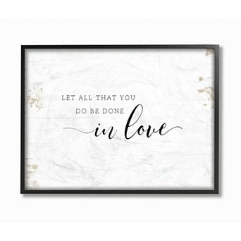 Stupell Home Decor All That You Do in Love Rustic Country Quote Wall Art - Black Frame