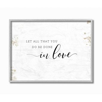 Stupell Home Decor All That You Do in Love Rustic Country Quote Wall Art - Gray Frame