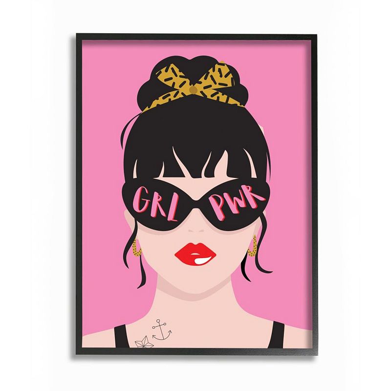 Stupell Home Decor Punk Rock Fashion Girl Power Phrase Pop Art Wall Art, Pi