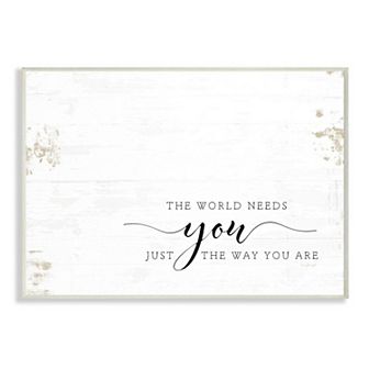 Stupell Home Decor The World Needs You Quote Homely Motivational Text Wall Art