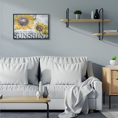Stupell Home Decor Sunshine Sunflower Black Framed Wall Art