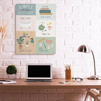 Stupell Home Decor At Home Self Care Canvas Wall Art
