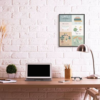 Stupell Home Decor At Home Self Care Black Framed Wall Art