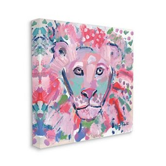 Stupell Home Decor Pastel Lion Canvas Wall Art