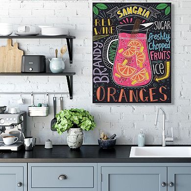 Stupell Home Decor Summer Sangria Pitcher Ingredient List Canvas Wall Art