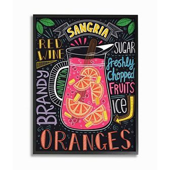 Stupell Home Decor Summer Sangria Pitcher Ingredient List Wall Art