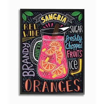 Stupell Home Decor Summer Sangria Pitcher Ingredient List Wall Art