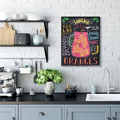 Stupell Home Decor Summer Sangria Pitcher Ingredient List Wall Art