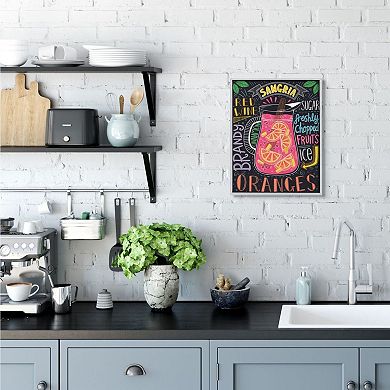 Stupell Home Decor Summer Sangria Pitcher Ingredient List Wall Art