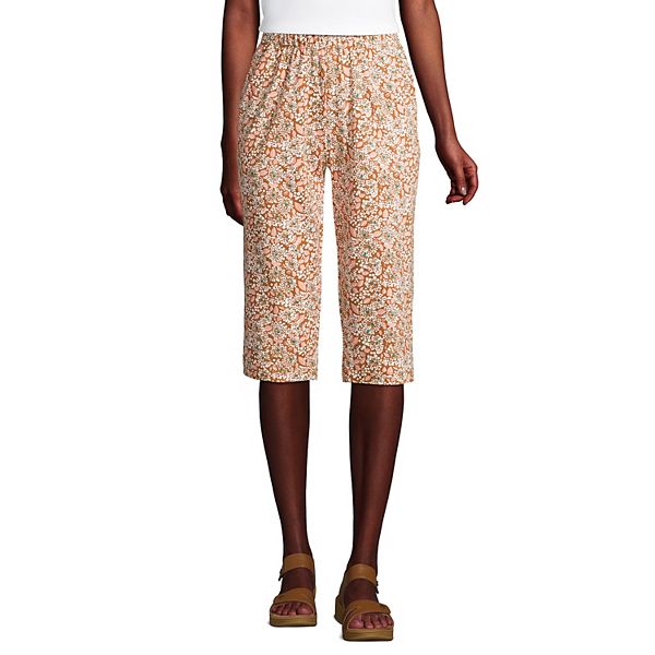 Petite Lands' End Sport Knit Print Capri Pants