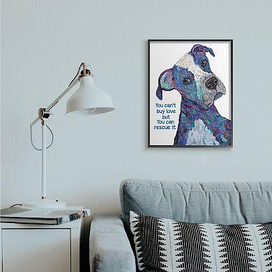 Stupell Home Decor You Can Rescue Love Colorful Pet Dog Wall Art