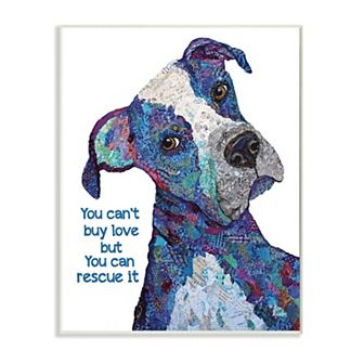 Stupell Home Decor You Can Rescue Love Colorful Pet Dog Wall Art