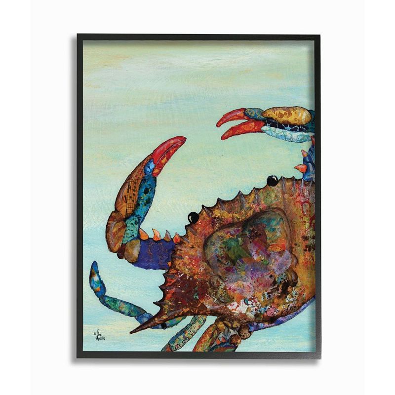 Stupell Home Decor Colorful Crab on Sand Wall Art, Green
