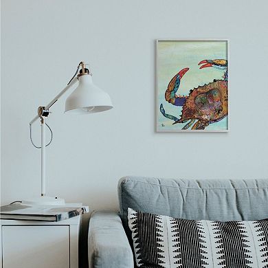 Stupell Home Decor Colorful Crab on Sand Wall Art