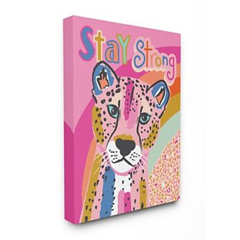 Stupell Home Decor Stay Strong Cheetah Canvas Wall Art