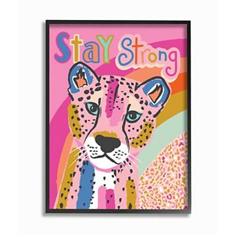 Stupell Home Decor Stay Strong Cheetah Wall Art