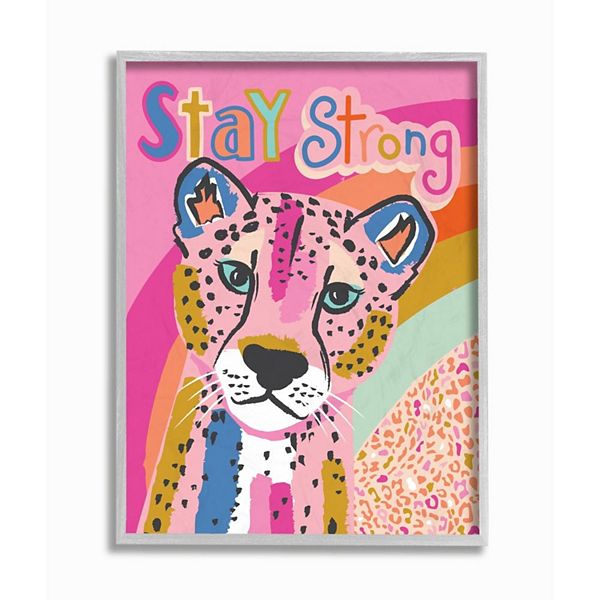 Stupell Home Decor Stay Strong Cheetah Wall Art