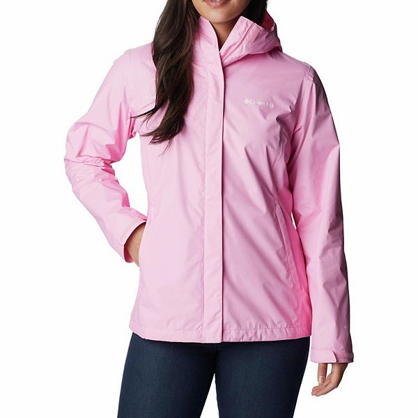 Womens Columbia Arcadia™ II Hooded Packable Jacket - Wild Rose (SMALL)