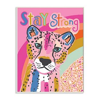 Stupell Home Decor Stay Strong Cheetah Plaque Wall Art