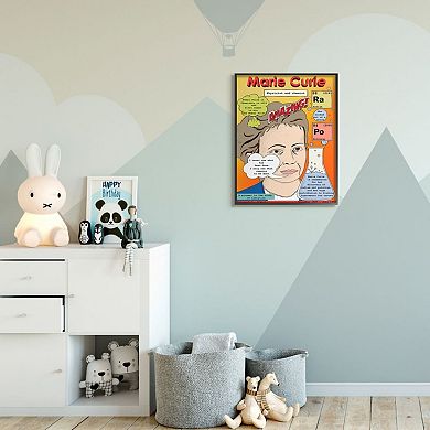 Stupell Home Decor Marie Curie Feminist Icon Facts Wall Art