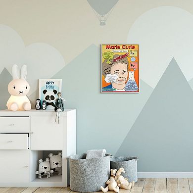 Stupell Home Decor Marie Curie Feminist Icon Facts Wall Art
