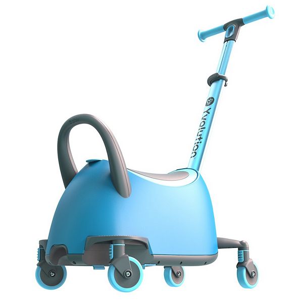 Yvolution Y Glider Luna Ages 10 Months to 10 Years 5-in-1 Ride-On to Scooter with Storage Trunk Blue