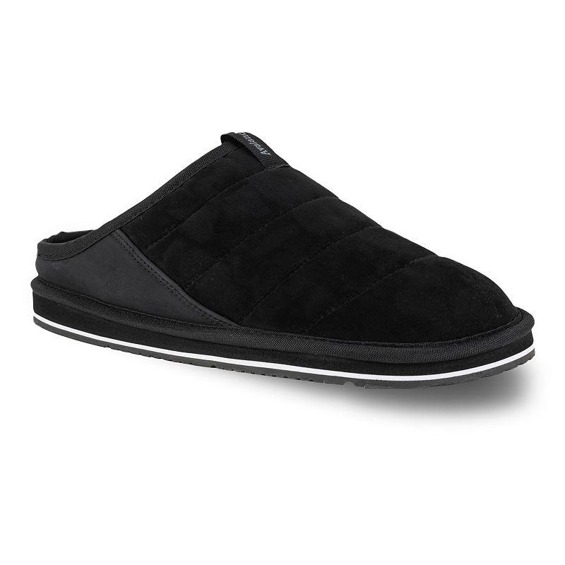 Avalanche Classic Mens Mule Slippers, Size: 9, Black