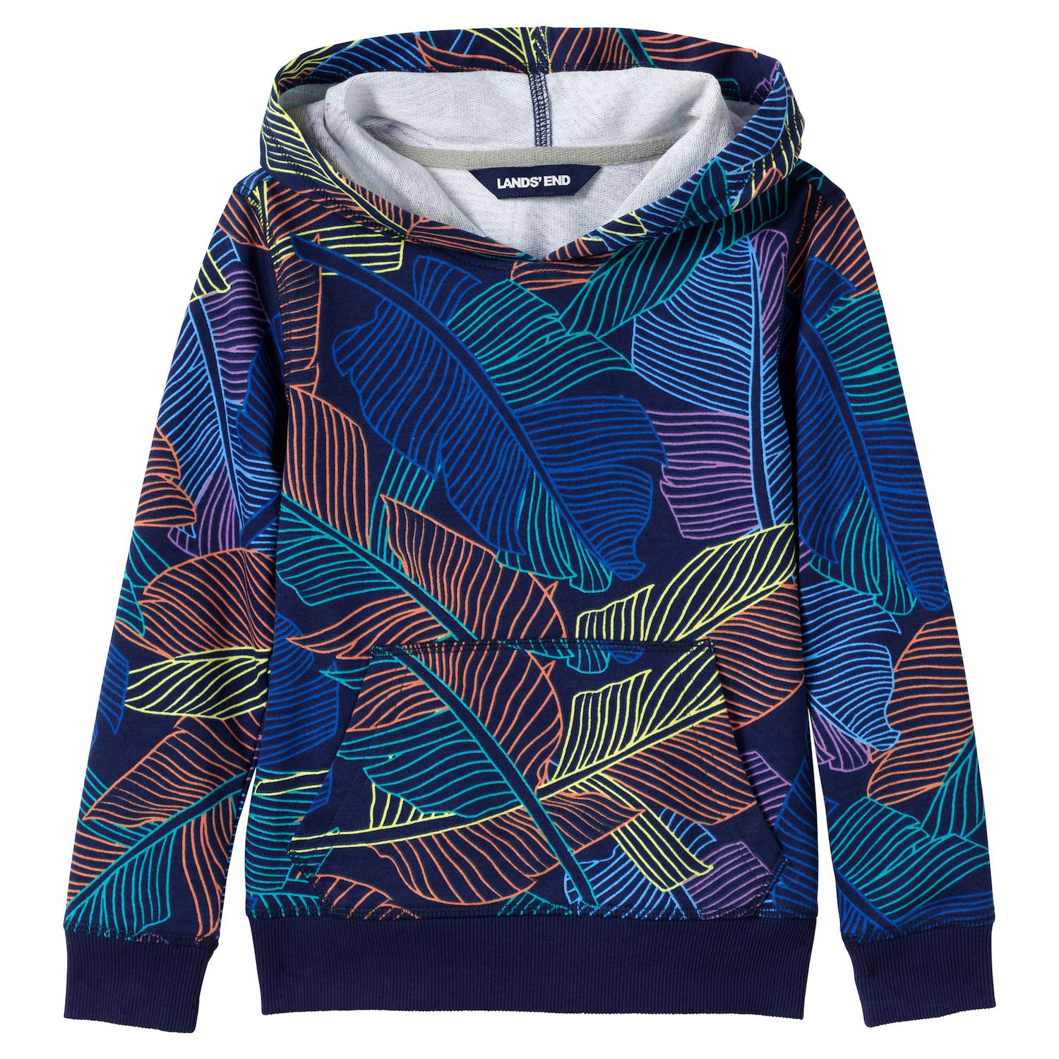 Image for Lands' End Boys 8-20 Long Sleeve Pattern Pull Over Hoodie at Kohl's.