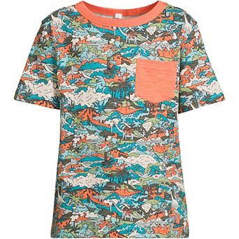 Boys 8-20 Lands' End Short Sleeve Print Slubbed Tee