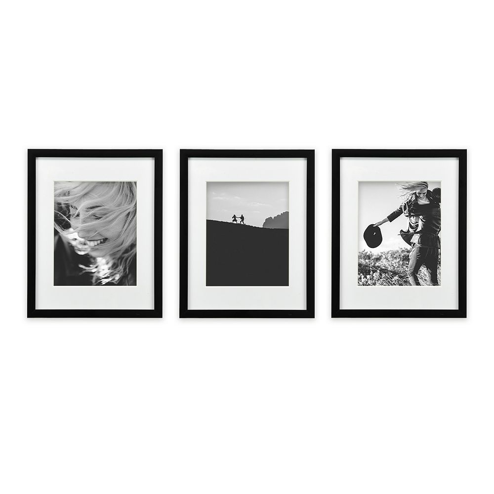 Belle Maison 3-pc. 11" x 14" Gallery Frame Set - Black