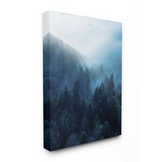 Stupell Home Decor Pine Forest Mountain Fog Canvas Wall Art